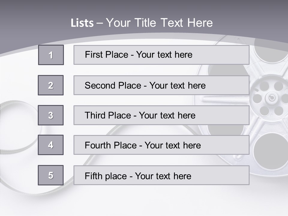 White Metal Spool PowerPoint Template