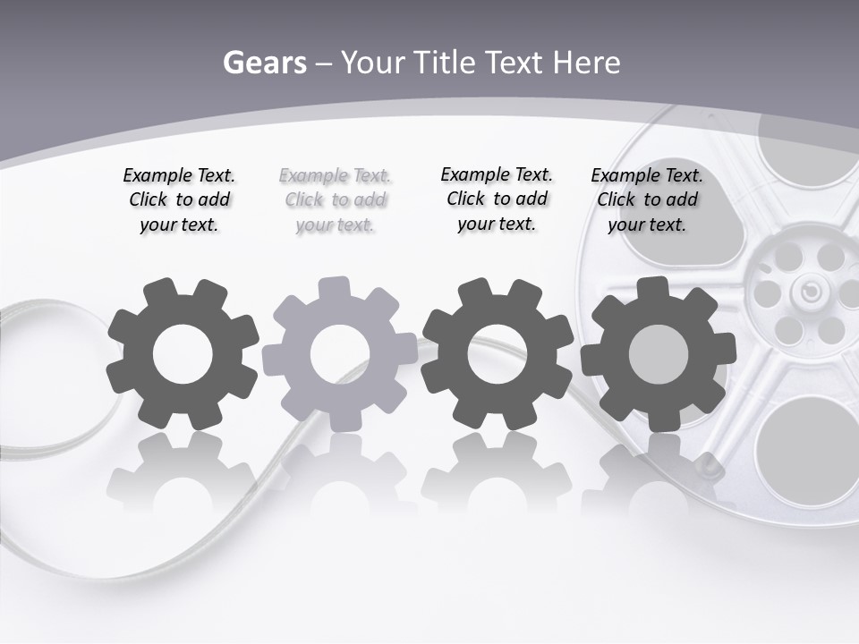 White Metal Spool PowerPoint Template