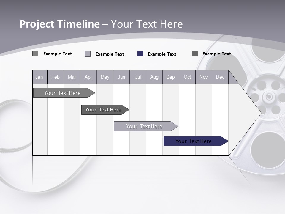 White Metal Spool PowerPoint Template