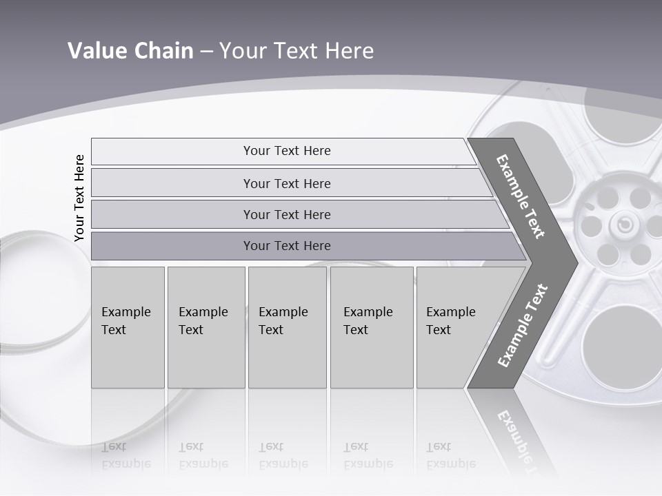 White Metal Spool PowerPoint Template