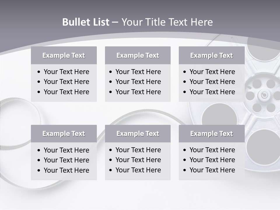 White Metal Spool PowerPoint Template