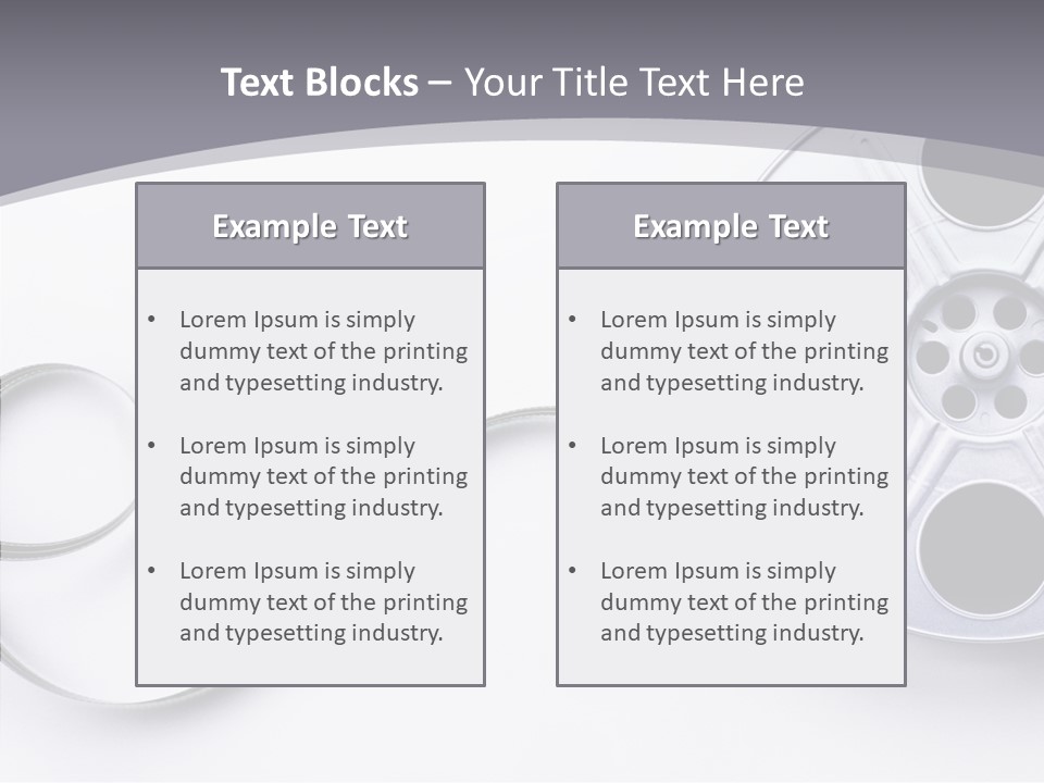 White Metal Spool PowerPoint Template