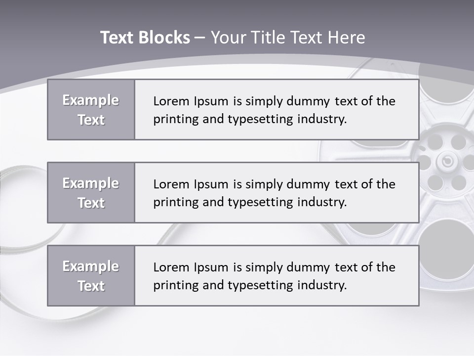 White Metal Spool PowerPoint Template