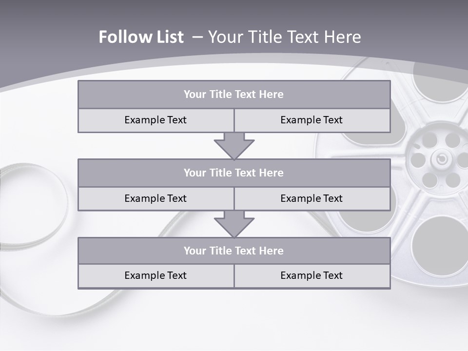 White Metal Spool PowerPoint Template