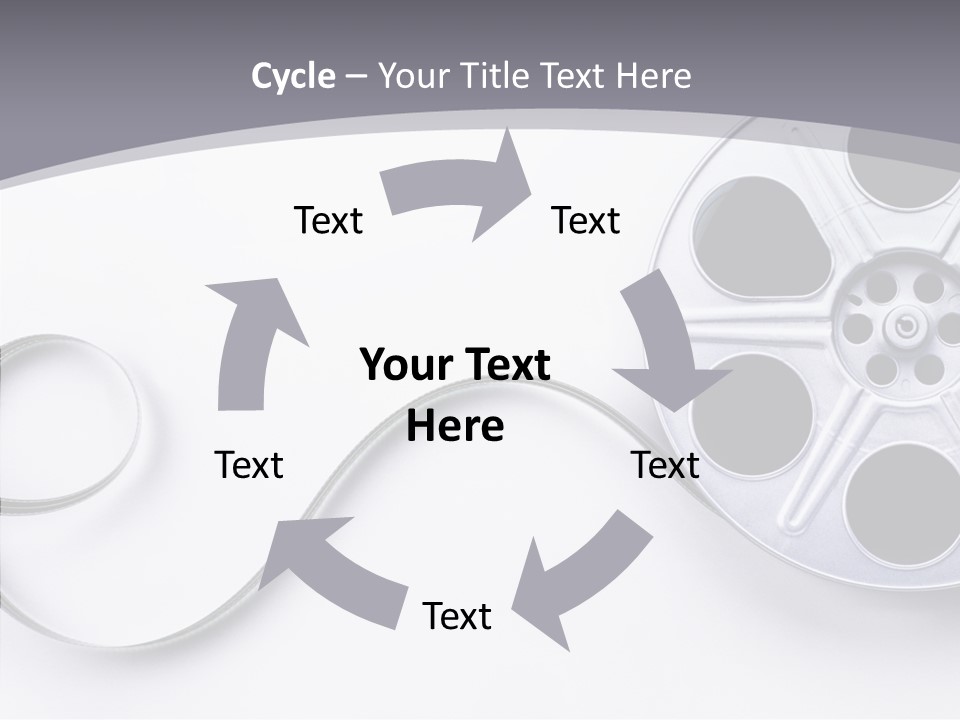 White Metal Spool PowerPoint Template