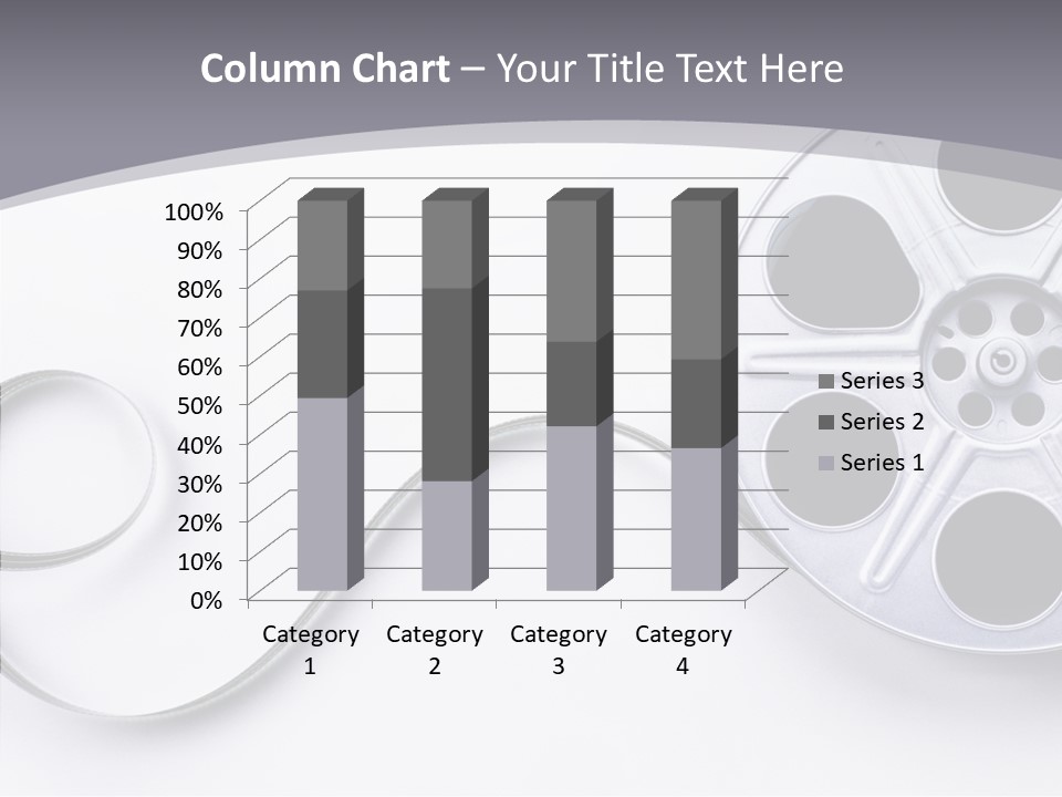 White Metal Spool PowerPoint Template