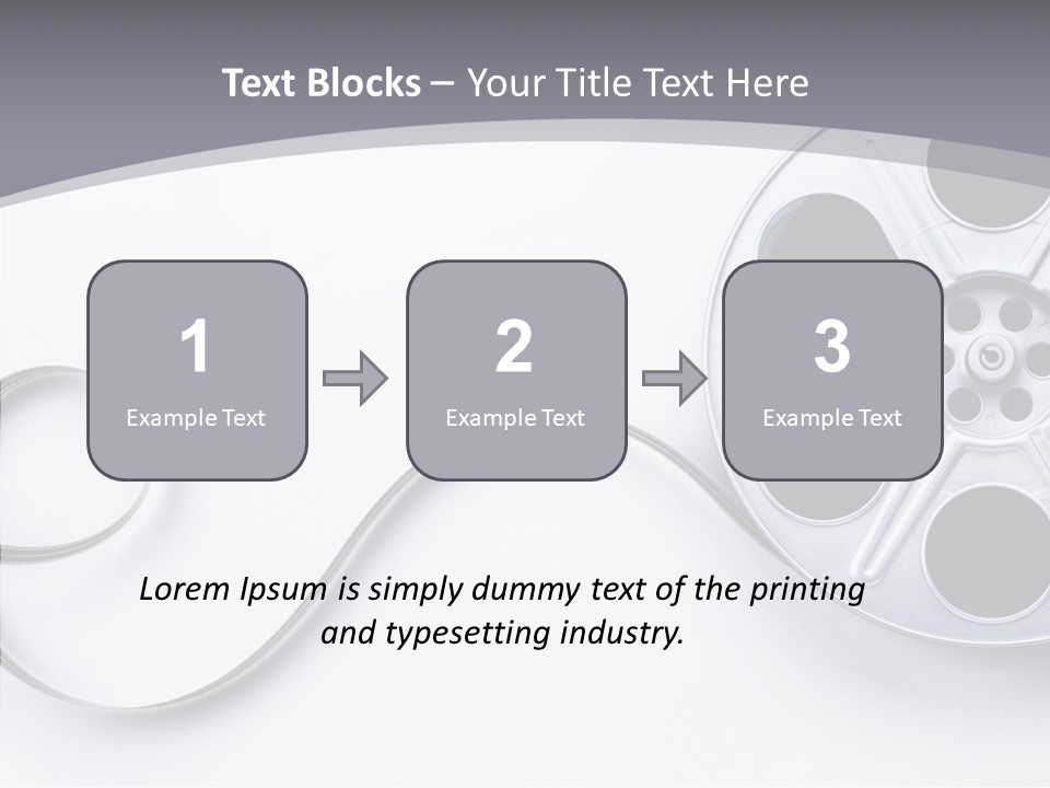 White Metal Spool PowerPoint Template