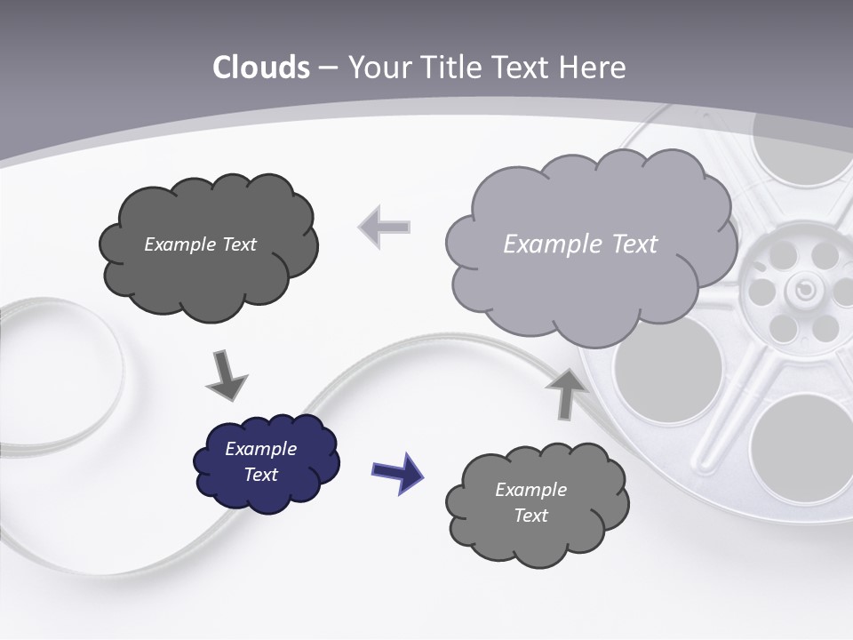 White Metal Spool PowerPoint Template