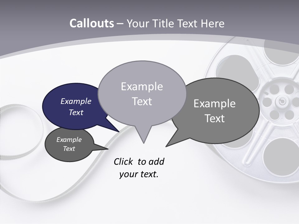 White Metal Spool PowerPoint Template