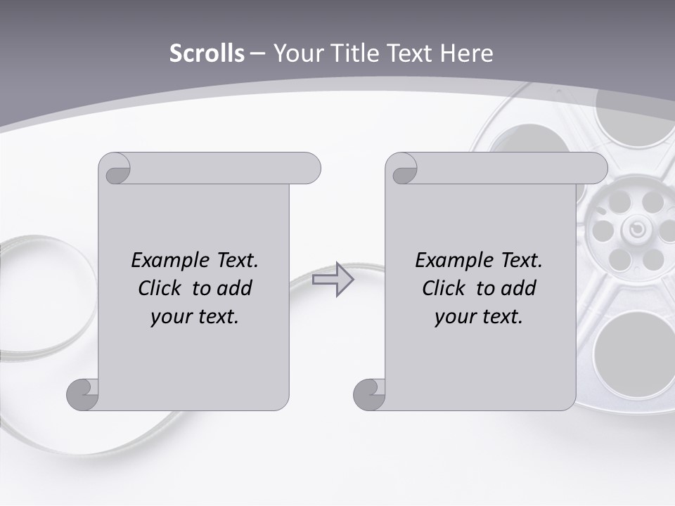 White Metal Spool PowerPoint Template