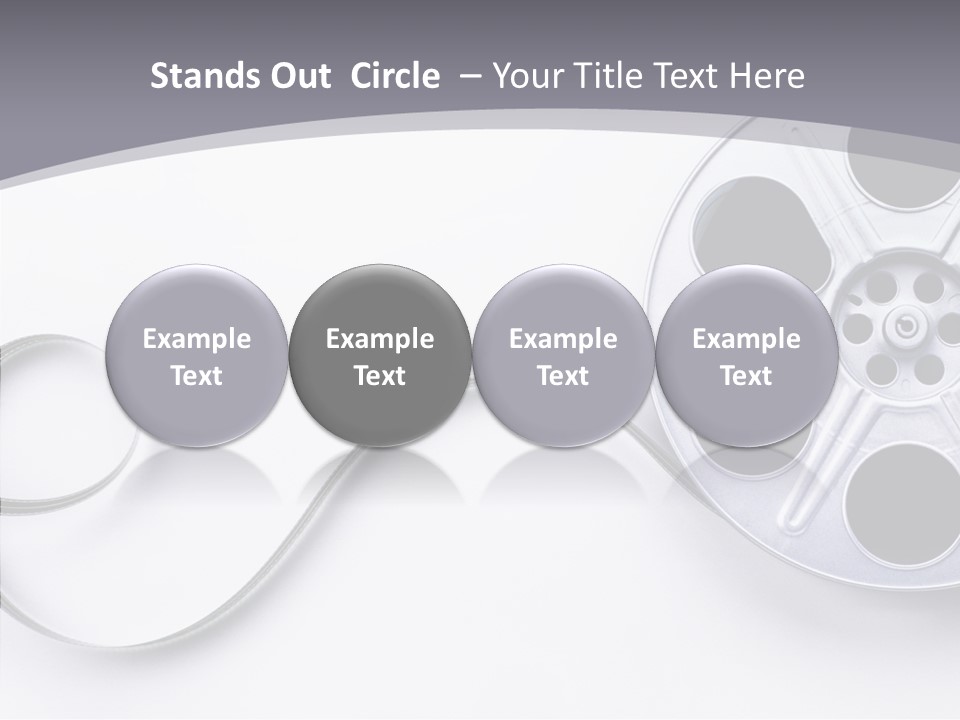 White Metal Spool PowerPoint Template