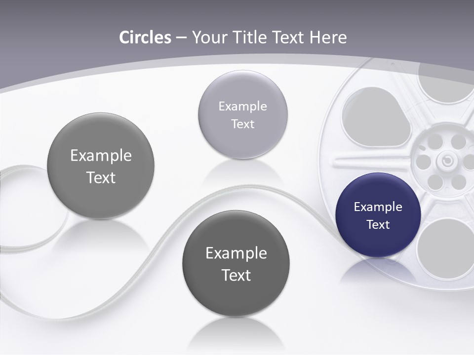 White Metal Spool PowerPoint Template