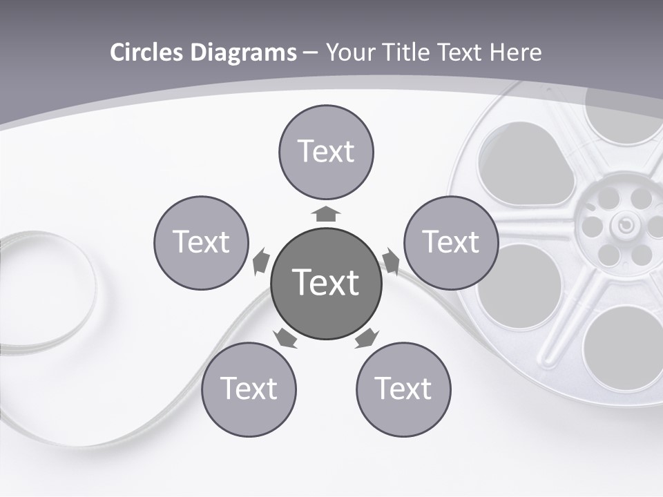 White Metal Spool PowerPoint Template