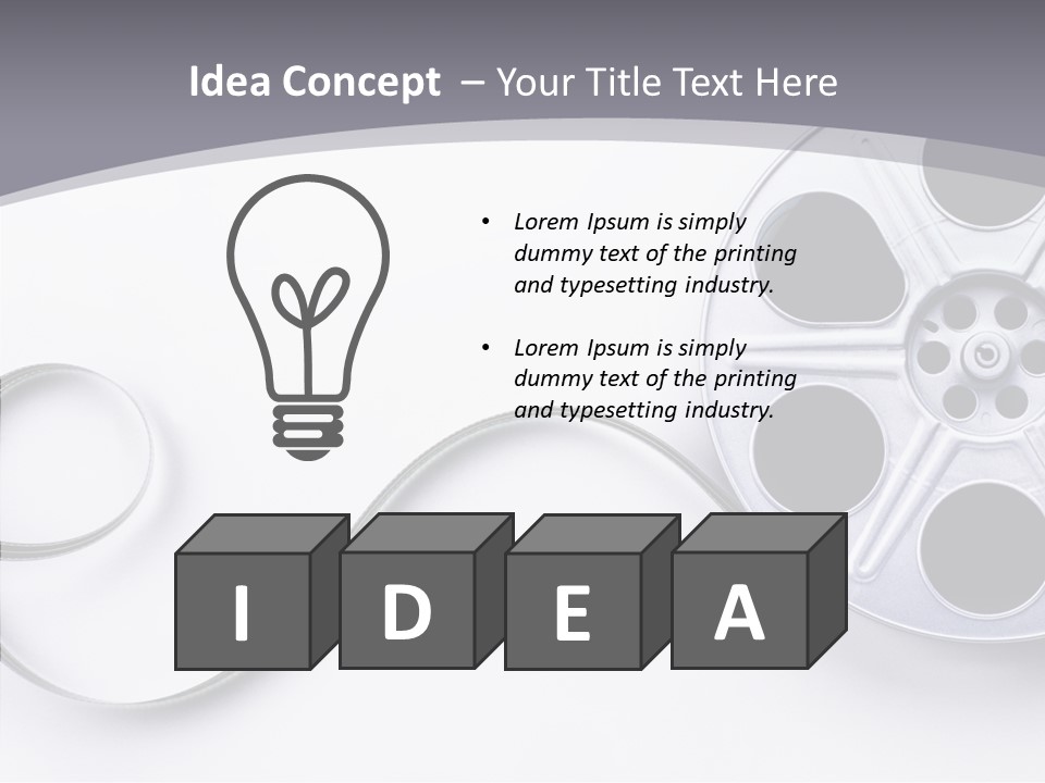 White Metal Spool PowerPoint Template