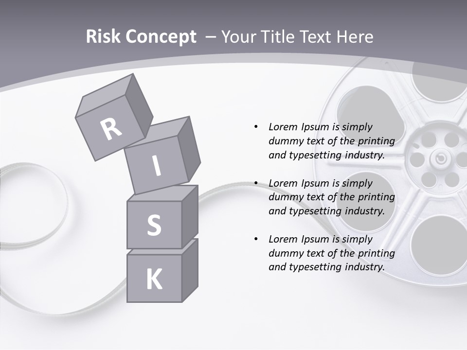 White Metal Spool PowerPoint Template