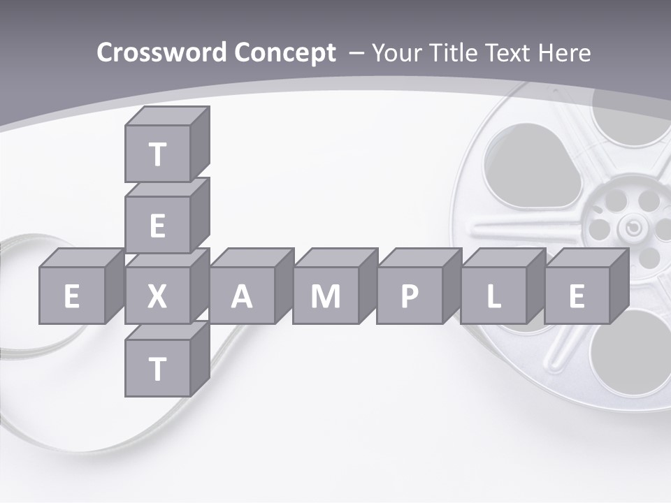 White Metal Spool PowerPoint Template