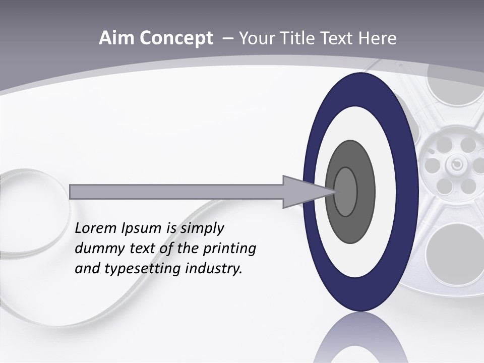 White Metal Spool PowerPoint Template
