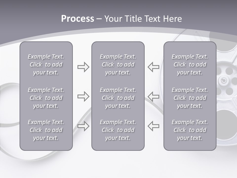 White Metal Spool PowerPoint Template