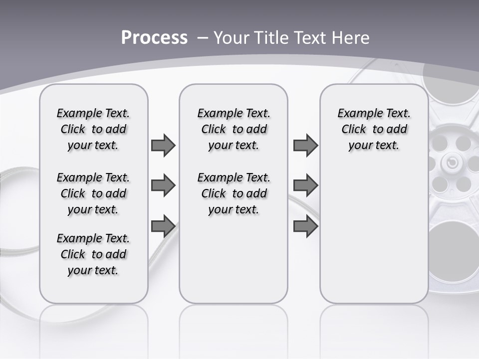 White Metal Spool PowerPoint Template