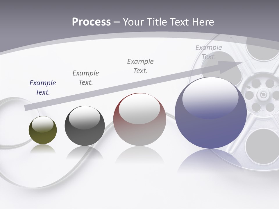 White Metal Spool PowerPoint Template