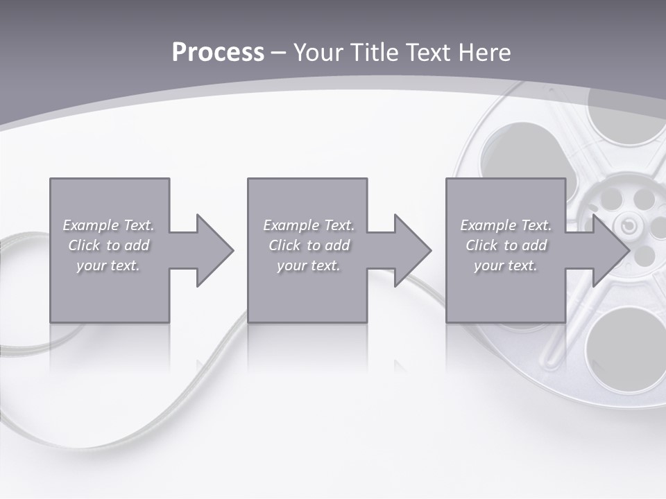White Metal Spool PowerPoint Template