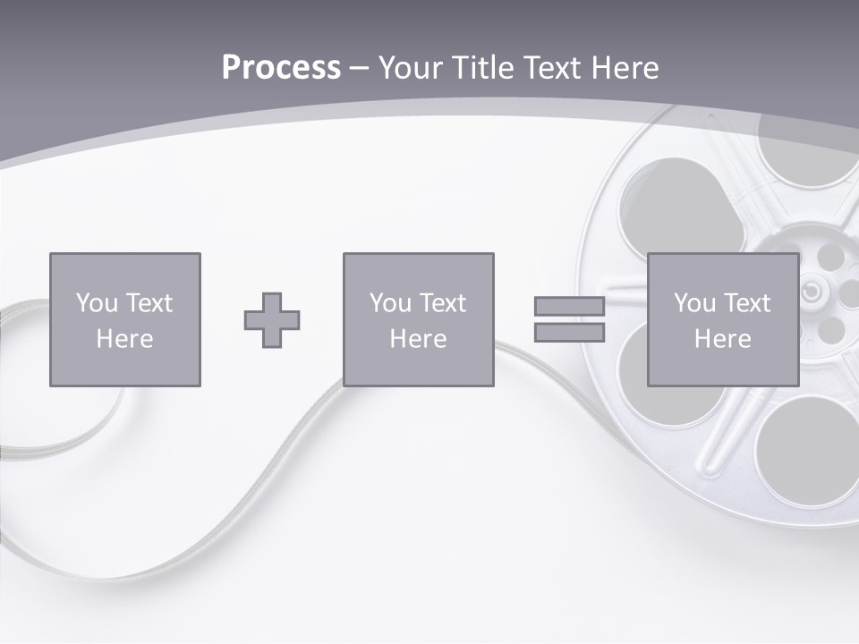 White Metal Spool PowerPoint Template