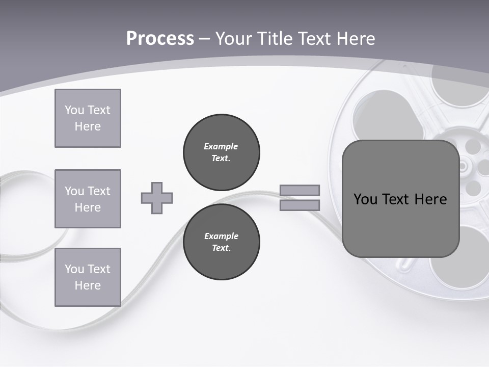 White Metal Spool PowerPoint Template
