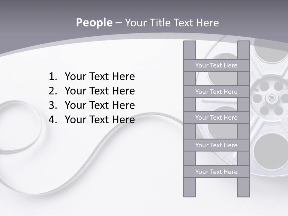 White Metal Spool PowerPoint Template