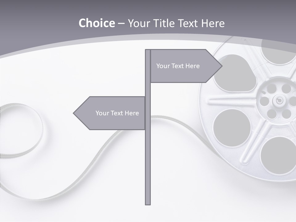 White Metal Spool PowerPoint Template