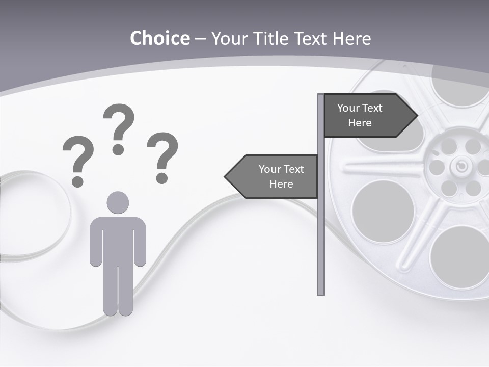 White Metal Spool PowerPoint Template