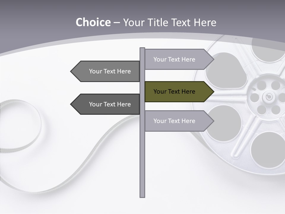 White Metal Spool PowerPoint Template