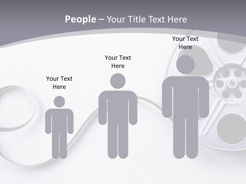 White Metal Spool PowerPoint Template