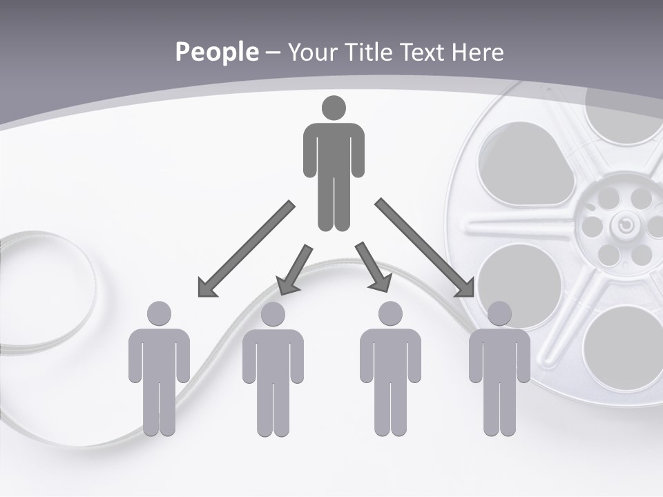 White Metal Spool PowerPoint Template