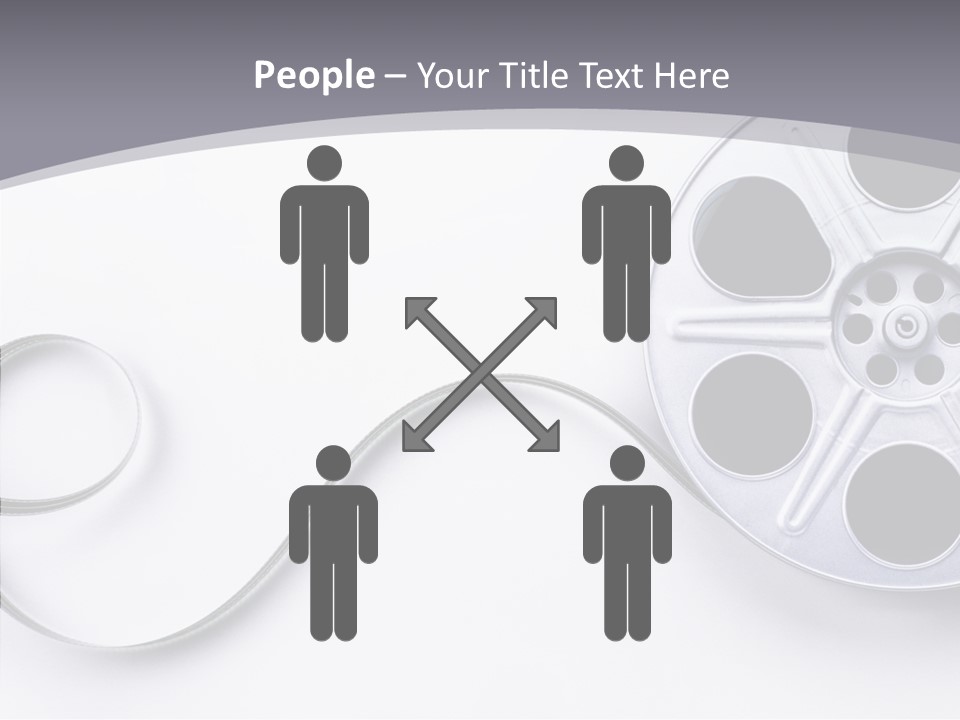 White Metal Spool PowerPoint Template