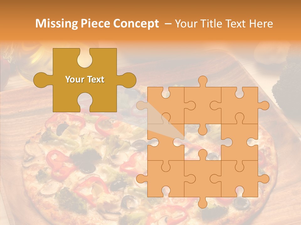 Cheese Pizza Food PowerPoint Template