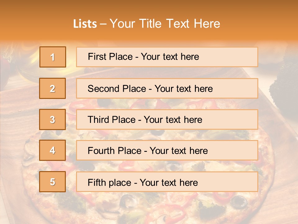Cheese Pizza Food PowerPoint Template