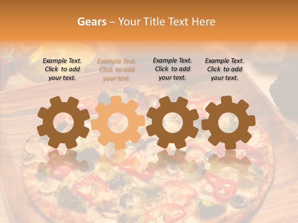 Cheese Pizza Food PowerPoint Template