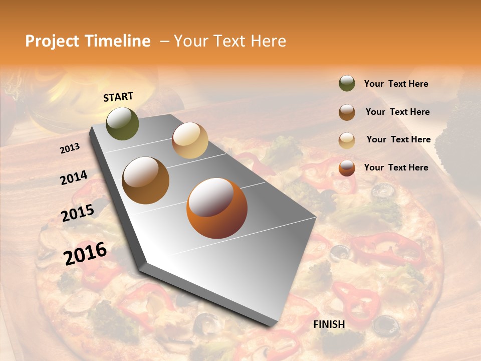 Cheese Pizza Food PowerPoint Template