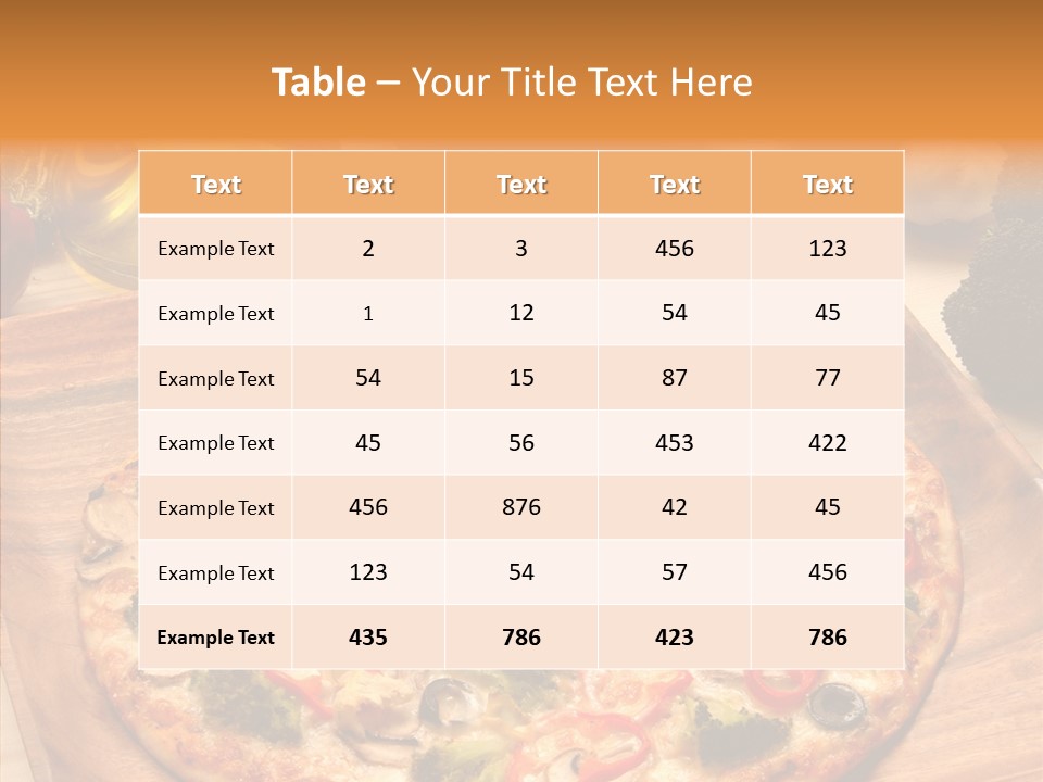 Cheese Pizza Food PowerPoint Template