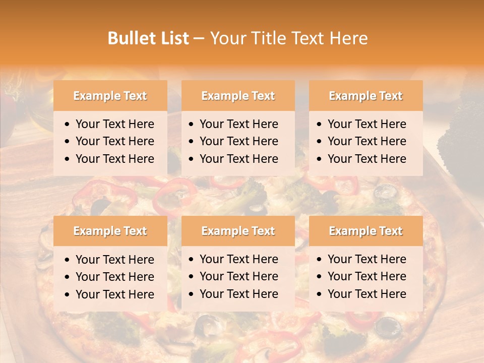 Cheese Pizza Food PowerPoint Template