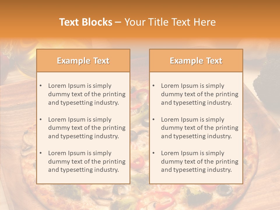 Cheese Pizza Food PowerPoint Template