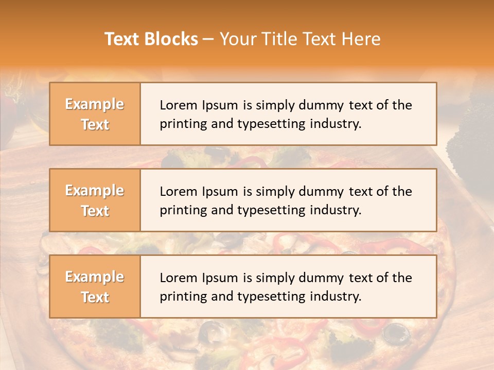 Cheese Pizza Food PowerPoint Template