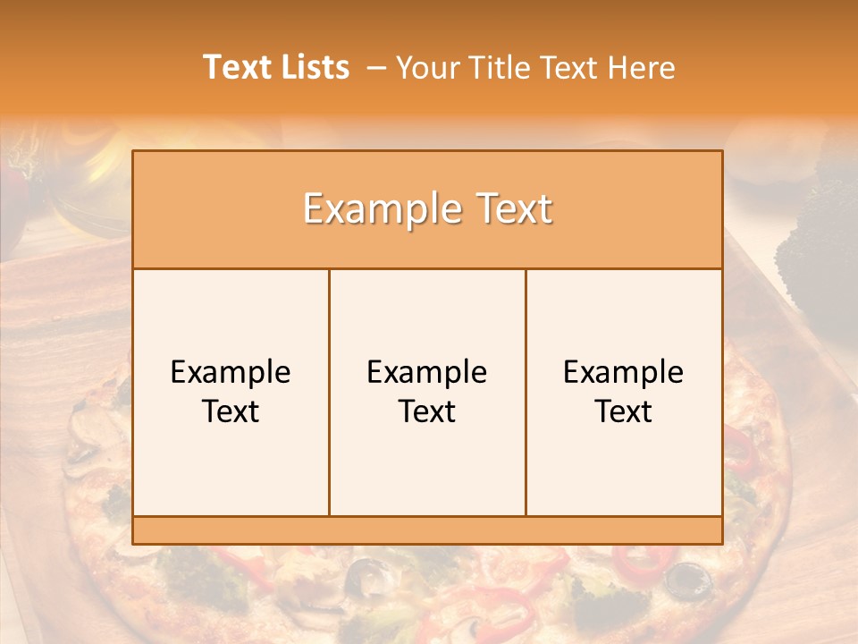 Cheese Pizza Food PowerPoint Template