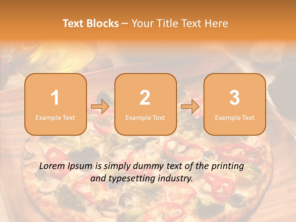 Cheese Pizza Food PowerPoint Template