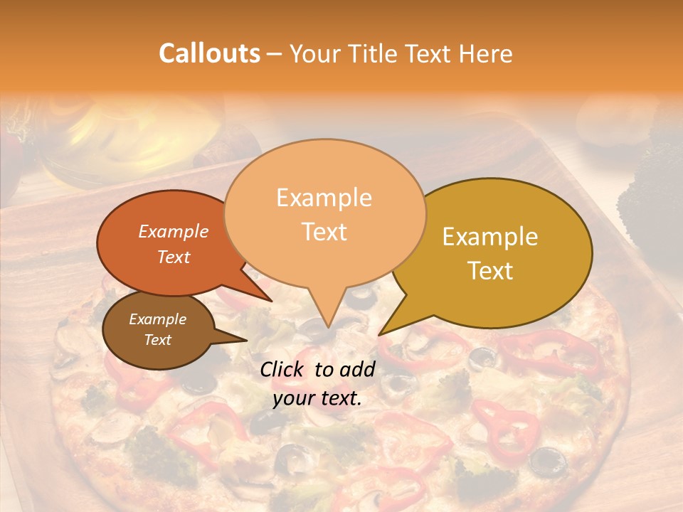 Cheese Pizza Food PowerPoint Template