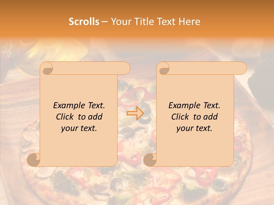 Cheese Pizza Food PowerPoint Template