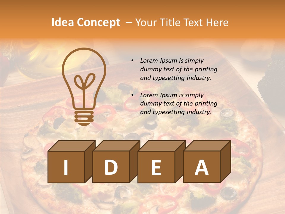 Cheese Pizza Food PowerPoint Template