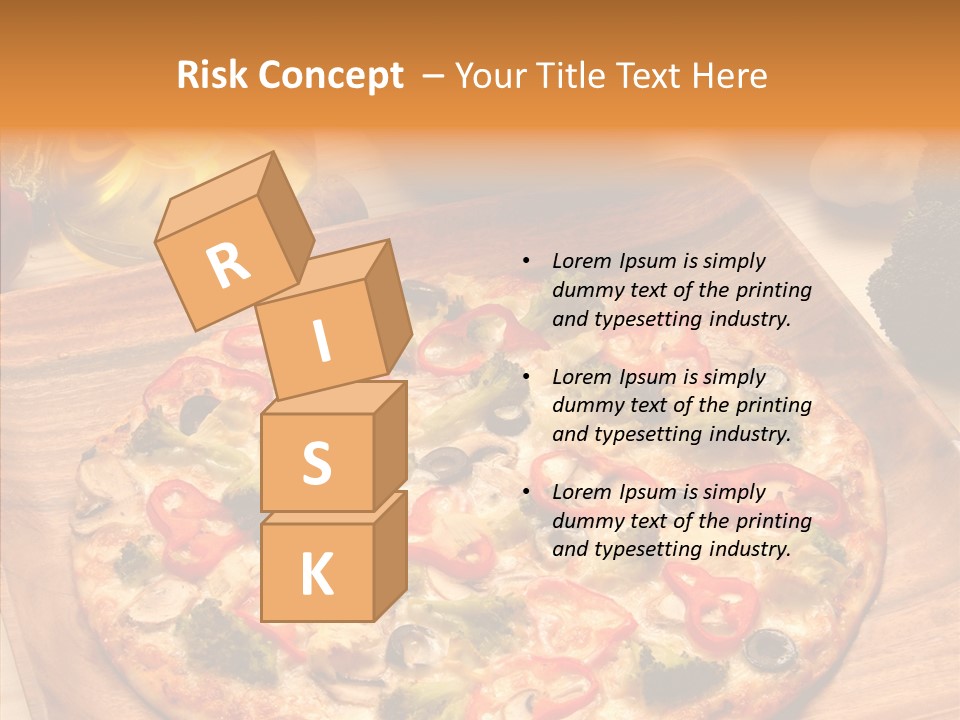 Cheese Pizza Food PowerPoint Template