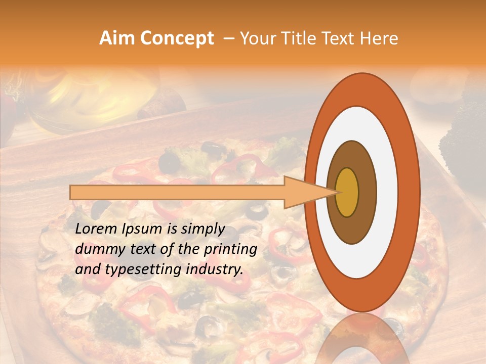 Cheese Pizza Food PowerPoint Template