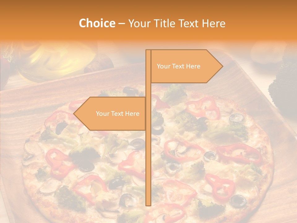 Cheese Pizza Food PowerPoint Template